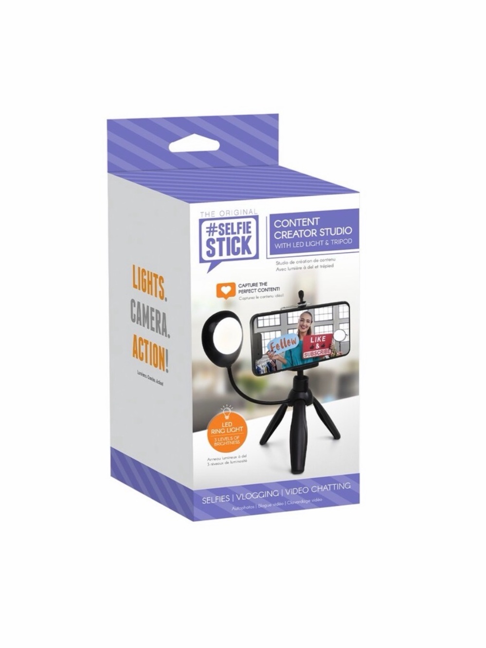 Content Creator Studio with LED Lights and Tripod Stand New In Box